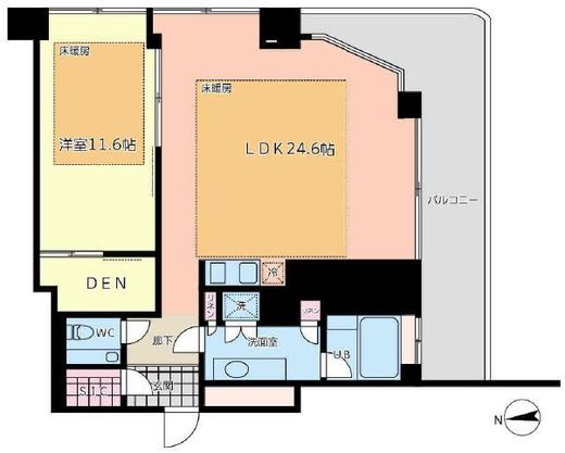 高輪グランドパームス 11階 間取り図