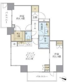 パークタワー上野池之端 16階 間取り図