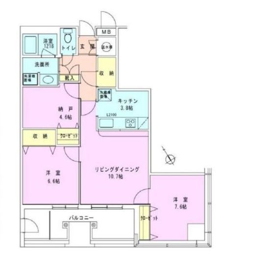 茅場町タワーレジデンス 1804 間取り図