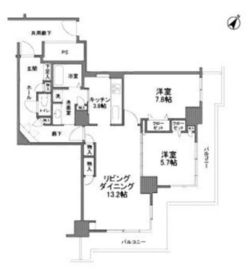 トルナーレ日本橋浜町 20階 間取り図