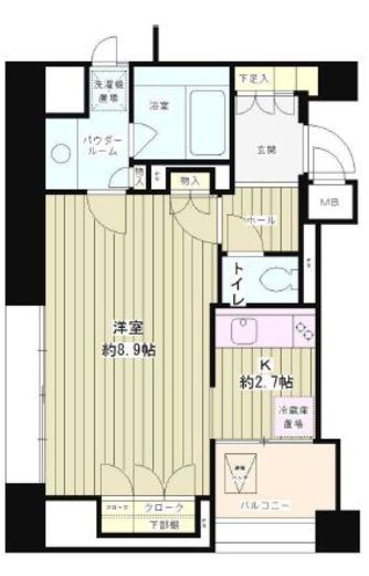 パークアクシス白金台南 13階 間取り図