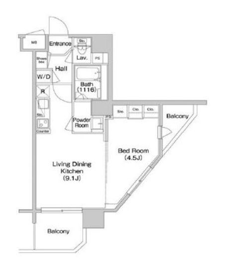 コンフォリア南砂町 1808 間取り図