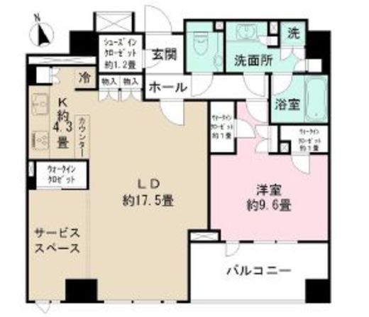 ザ・パークハウスグラン三番町 6階 間取り図
