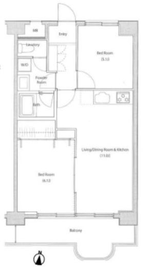 ソサエティ清澄白河 501 間取り図