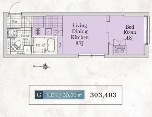 SOU代々木公園 303 間取り図