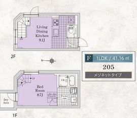 SOU代々木公園 205 間取り図