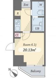 ダイヤモンドタワー西小山 204 間取り図