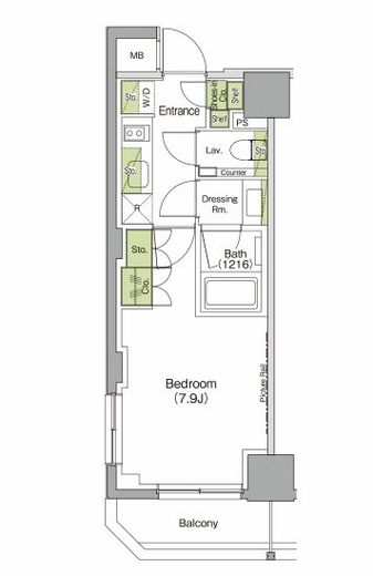 ザ・パークハビオ三軒茶屋 409 間取り図