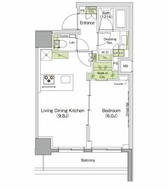 ザ・パークハビオ三軒茶屋 207 間取り図