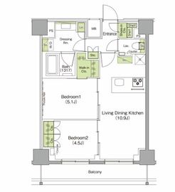 ザ・パークハビオ三軒茶屋 604 間取り図