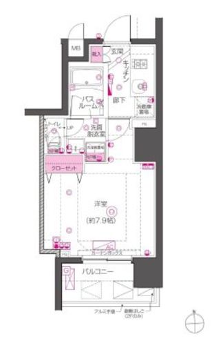 ZOOM東神田 4階 間取り図