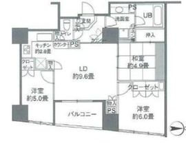 カスタリアタワー品川シーサイド 1204 間取り図