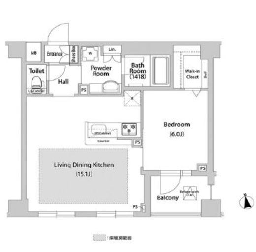 BLESS西巣鴨 412 間取り図