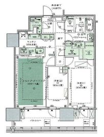 グランドヒルズ恵比寿 18階 間取り図