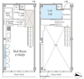 南麻布スキップフラット 302 間取り図