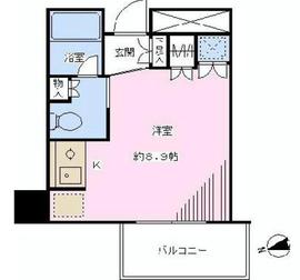 スカイグランデ汐留 9階 間取り図