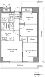 レジディア芝浦 211 間取り図