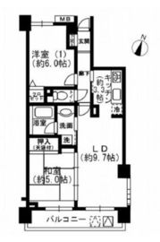 レジディア根岸 503 間取り図