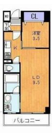 アリーサコート 303 間取り図