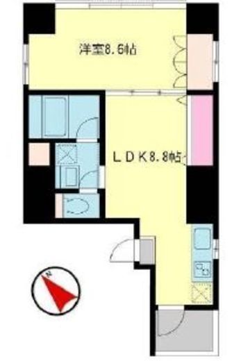 ギンザハウス 9F1 間取り図