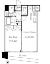 アーバネックス戸越銀座 504 間取り図