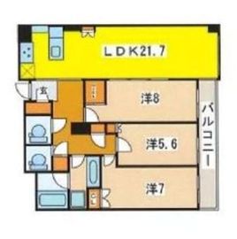 オリゾンマーレ 25階 間取り図