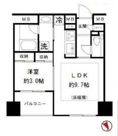 ローレルコート市ヶ谷 5階 間取り図