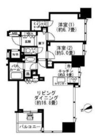 東京ベイシティタワー 30階 間取り図