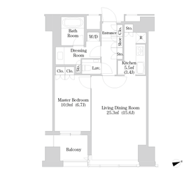 ラ・トゥール新宿 1715 間取り図