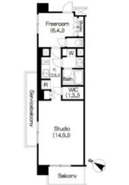 ブリリアイスト三軒茶屋 I601 間取り図