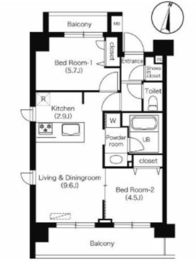 エミリブ下落合 301 間取り図