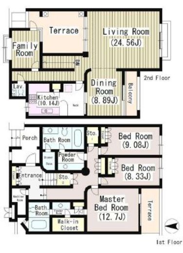 フラット高輪 102 間取り図