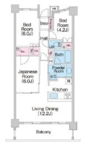 コンフォリア上池台 206 間取り図