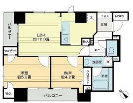 ライオンズマンション飯田橋駅前 9階 間取り図