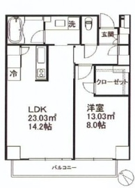 フレンシア外苑西 2-418 間取り図