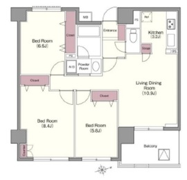 ベラカーサ広尾 304 間取り図