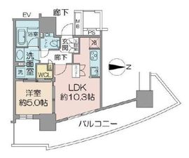 ルミナリータワー池袋 8階 間取り図