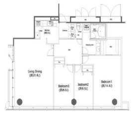 浜松町スクエアstudio 1706 間取り図