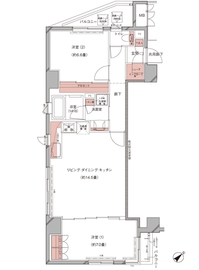 センチュリー赤坂 6階 間取り図