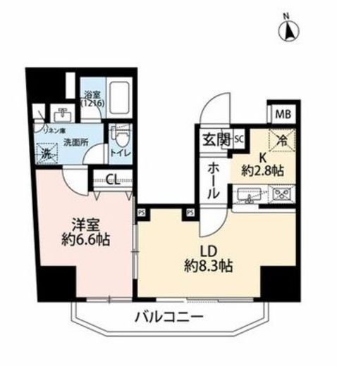 プレール・ドゥーク元浅草 1102 間取り図