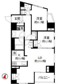 ブランズ市谷砂土原 8階 間取り図