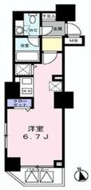 レジディア高輪桂坂 205 間取り図