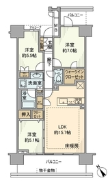 プラウド清澄白河リバーサイド 11階 間取り図