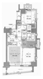 リビオ神楽坂 11階 間取り図