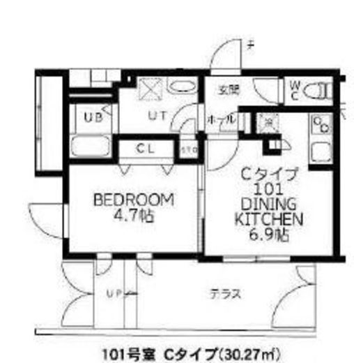 ブランシェ高田馬場 101 間取り図