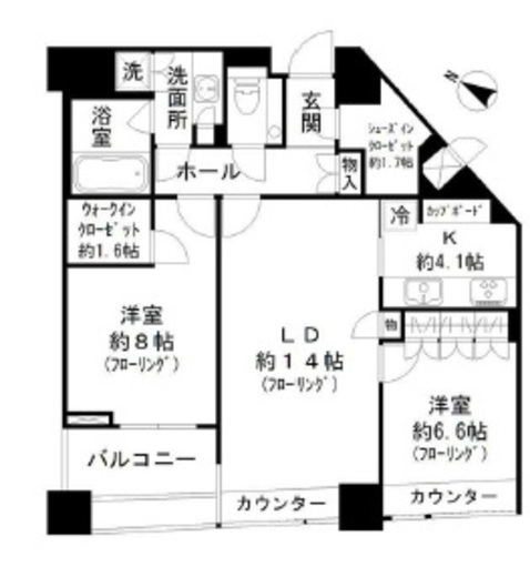 パークコート赤坂ザ・タワー 32階 間取り図