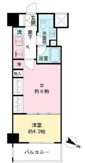 IBIS市ヶ谷 (アイビス市ヶ谷) 103 間取り図