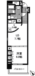 コンフォリア西麻布 801 間取り図