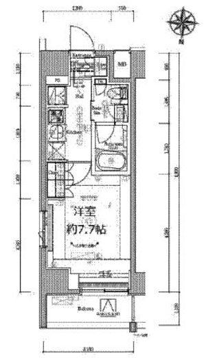 プレール・ドゥーク神楽坂 12階 間取り図