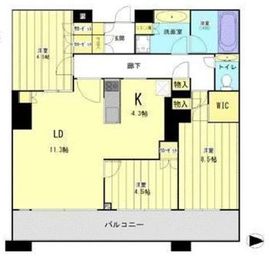 ブリリアタワー東京 41階 間取り図